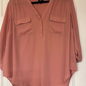 Torrid Blush V-Neck Blouse